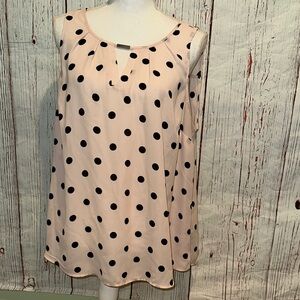 Torrid Pink Polka Dot Sleeveless Top